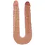 Двухсторонний фаллоимитатор Get Real Double Dong 16 inch 40 см телесный - миниатюра 1