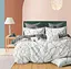 Комплект постельного белья Дима Турция с компаньоном 100% хлопок Наволочки 70х70см Евро размер Темно/свет серый - миниатюра 1