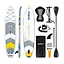 SUP дошка Rebel Active RBA-4501-WH 350 см з аксесуарами сапборд 170 кг 350 x 81 х 15 см White - мініатюра 1