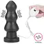 Анальна пробка LoveToy King Sized Vibrating Anal Rigger 20 см (чорний) - мініатюра 10