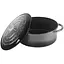 Каструля чавунна емальована овальна з кришкою Heinner сіра (HR-ZVC-S26OV) - мініатюра 3