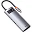 USB-хаб Baseus Metal Gleam Series 5 в 1 Multifunctional Gray (WKWG020013) [96294] - мініатюра 2