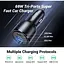 Автомобильное зарядное устройство Ugreen CD239 2xUSB Type-C PD + USB-A Car Charger 69W Max черный - миниатюра 4