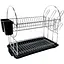 Сушарка для посуду Dish Rack WL-2605 двоярусна з піддоном та відсіком для приладів - мініатюра 1
