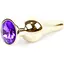 Анальна пробка Boss Of Toys Boss Series - Jewellery Gold Butt Plug Purple, BS6400070, Золотий / Фіолетовий - мініатюра 1