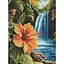 Алмазная мозаика Тропический водопад AMO8227, 30х40 см - миниатюра 1