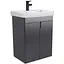 Тумба Мойдодир Simple Graphite 55-U з умивальником River 55 графітова універсальна Графіт - мініатюра 1