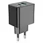 Зарядное устройство - Адаптер сетевой Borofone BAS14A Erudite charger 2 выхода 1USB + 1Type-C 20W черный - миниатюра 3