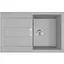 Кухонна мийка Franke Sirius, тектонайт, прямокутник, з крилом, 780х500х200мм, чаша - 1, накладна, 2 S2D 611-78, сірий - мініатюра 1