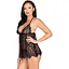 Пеньюар Leg Avenue Floral lace Babydoll & stRing Black S - миниатюра 6