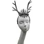 Рога Серебристый олень на обруче - миниатюра 2
