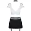 Эротический костюм секретарши Obsessive Secretary suit 5pcs black L/XL черно-белый - миниатюра 6