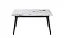 Стіл Prestol Люкс білий глянець 1200/1800х800х760 чорні ноги - мініатюра 1