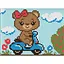 Алмазная мозаика без подрамника Милый медвежонок AMM1079 15х20 см - миниатюра 1
