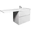 Тумба Мойдодир Палермо 80-U Adam 140 R Білий підвісна з крилом над пральною машиною Білий - мініатюра 1