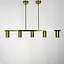 Видовжена латунна люстра Baliko з 5-ма спотами Line.F MJ 119/5 AB - мініатюра 1