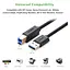 Кабель UGREEN US210 USB 3.0 AM to BM Print Cable 2m (Black）(UGR-10372) - мініатюра 3
