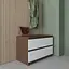 Комод Vays R-19 Венге Темний-Білий фасад, 2 шухляди без ручок, ЛДСП, 80×40×53 см - для передпокою, спальні, вітальні - мініатюра 1