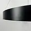 Підвісна кільцева люстра в чорному каркасі Ø 80 см | Line F | Арт. MJ262-800 BK - мініатюра 2