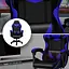 Кресло геймерское PLAYER с подставкой для ног и массажем Blue/Black (100002) - миниатюра 7