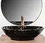 Умивальник Rea Pamela Black Marble Shiny накладний REA-U5067, Чорний - мініатюра 3
