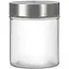 Скляна кругла банка з матовою кришкою з нержавіючої сталі 0.7л MILOS - мініатюра 1