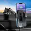 Автотримач для телефона з БЗП HOCO HW3 Wise automatic induction wireless fast charging car holder(center console) Black - мініатюра 7