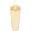 Охлаждающий матовый стакан 473 мл BPA-Free с трубочкой 21х6.5см light yellow - миниатюра 1