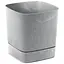 Вазон Lamela Clima с подставкой 19х19х18 см серый бетон (9701414) - миниатюра 1