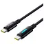 Кабель Baseus Lit Button-Control Fast Charging Data Cable USB-C to USB-C 100W 2 м Чорний - мініатюра 2