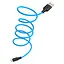 Кабель силиконовый Hoco X21 Plus MicroUSB Silicone 1 метр голубой - миниатюра 1