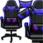 Кресло геймерское PLAYER с подставкой для ног и массажем Blue/Black (100002) - миниатюра 2
