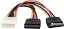Переходник питания Molex (M) - 2 x SATA (F), 15 см, Cablexpert (CC-SATA-PSY) - миниатюра 1