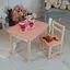 Детский стол с ящиком и стул для учебы (Розовый) Олень - миниатюра 1