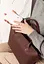 Жіноча шкіряна сумка Midi бордова - мініатюра 10
