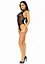 Leg Avenue Net and lace halter bodysuit OS Black One size - миниатюра 10