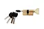 Циліндр лазерний серцевина для замку Imperial CK 68 мм 37/31 П/К РВ (латунь) - мініатюра 1