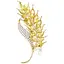 Брошь-булавка колосок пшеницы со стразами Желтая брошь (158511310) - миниатюра 1