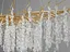Красива кришталева люстра "Гліцинія" витягнутої форми, 15 ламп, золото - мініатюра 4