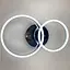 Світлодіодна срібна люстра Anelli на 2 кільця Line.F A 8008/2 CR - мініатюра 5