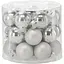 Комплект елочных шариков Chomik стеклянные 2.5 см серебряные 24 шт. (BOZ2126) - миниатюра 1