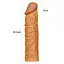 Насадка на пенис Lovetoy Pleasure X-Tender Penis Sleeve Flesh Add 2 19.5 см коричневый - миниатюра 5