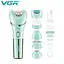 Епілятор жіночий VGR V-756 (7 насадок) вологозахист Зелений - мініатюра 3