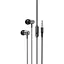 Провідні вакуумні навушники Hoco M108 Spring metal universal earphones with mic, 3.5mm, 1.2m, metal-grey - мініатюра 1