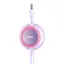Кабель Baseus Bright Mirror 2 Series Retractable 3-in-1 Fast Charging Data Cable USB to M+L+C 3.5A 1.1m Purple - миниатюра 7