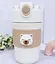 Термос детский  «Cute Bear» поилка с трубочкой нержавеющая сталь 420 мл Бежево-коричневый - миниатюра 2