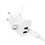 Сетевое зарядное устройство с кабелем Hoco C141A Smart dual-port charger set(Micro) белый - миниатюра 3