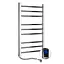 Электрический полотенцесушитель Navin Классик Квадро 500x800 Sensor с таймером, левый 10-016153-5080, Хром, Левое, Электронный - миниатюра 1