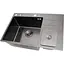 Чорна кухонна мийка Nett NBM-7047 з нержавійки з вбудованим смітником - мініатюра 7