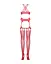 Бодистокинг Obsessive Bodystocking G313 red шнуровка геометрический декор S/M/L - миниатюра 6